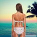 Naanle Women's Chic Flamingos Tropical Summer Beach Hot 2 Piece Swimsuit High Waist Sexy Halter Bikini Bathing Set Floral#02 B07GN3W8KC